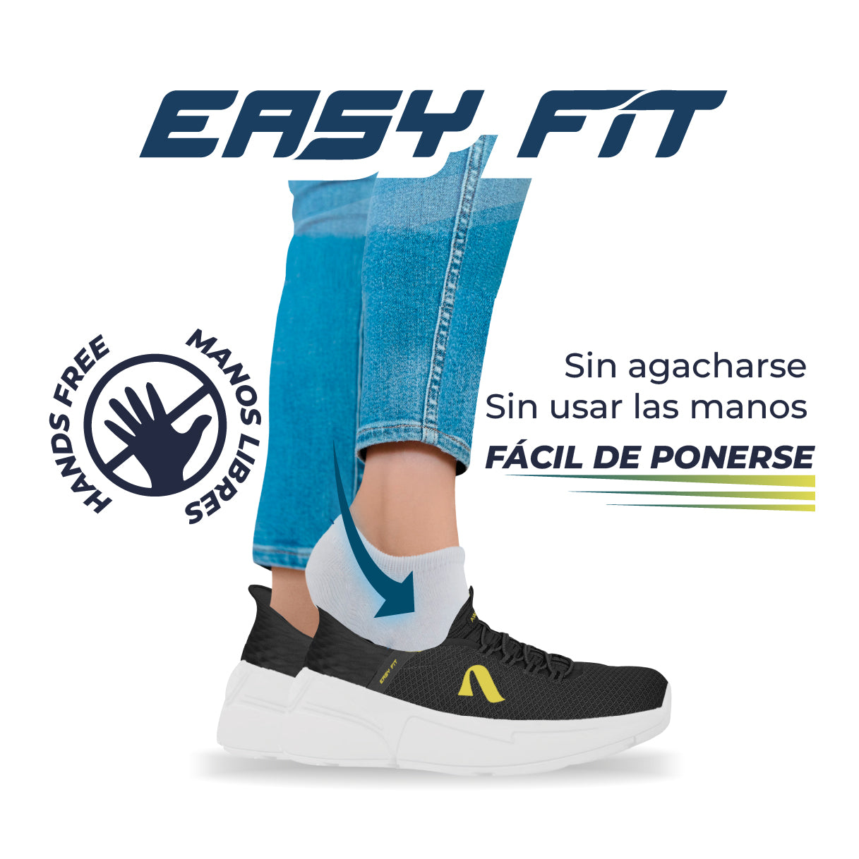 W557 SNEAKER EASY FIT NEGRO CTY-026 NEGRA