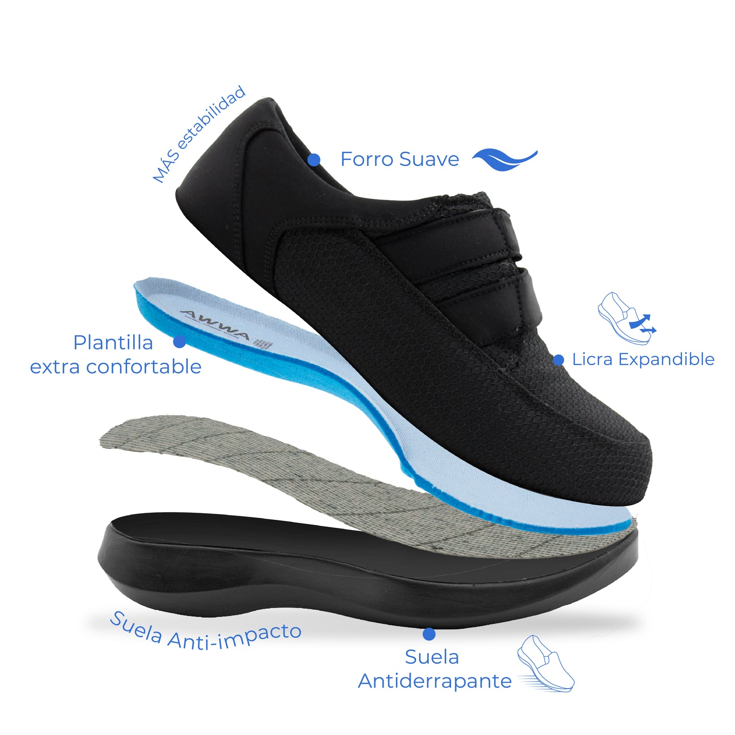 Modelo 505 Dama Negro Malla 997- Licra Doble